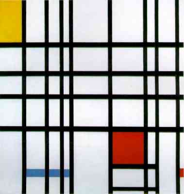 composition with red, yellow and blue