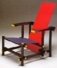 chair red and blue, rietveld, 1918-23