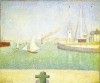 entrance to the harbour, george seurat, 1886