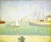 entranct to harbour, seurat, 1886