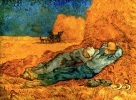 noon rest from work, van gogh, 1889-1890